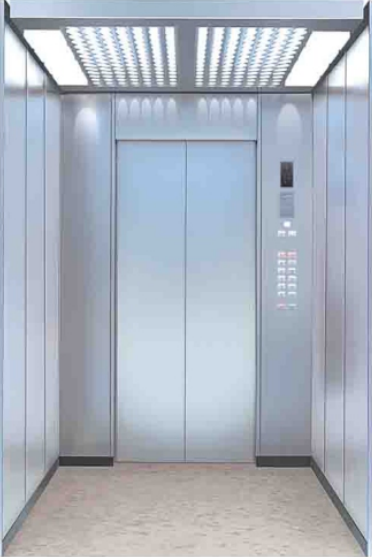 Stainless steel hairline finish elevator cabin design